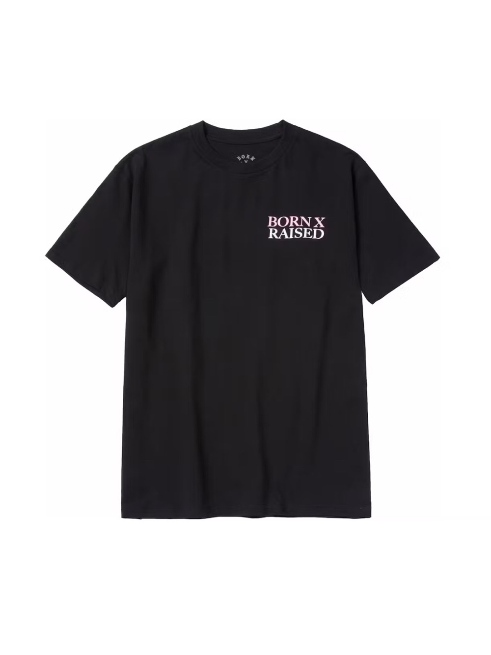 BORN X RAISED (CAPITAL HEAD S/S -Tee) Black with Pink/White Logo ~Size: L (NWT)